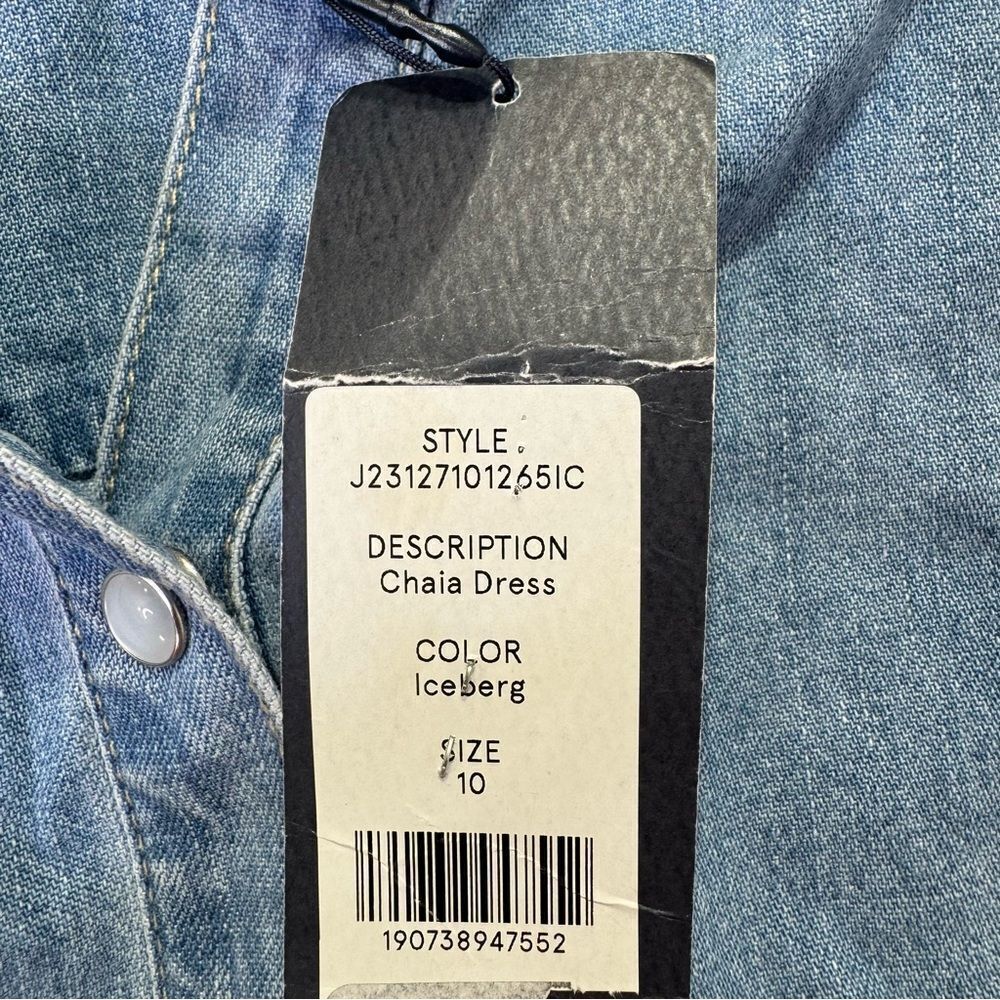 NEW Veronica Beard Chaia Denim Dress Iceberg Size 10 - Picture 11 of 13